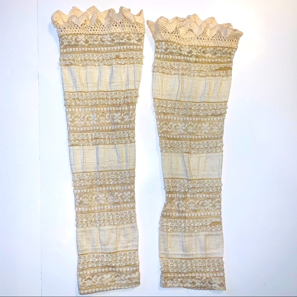 NEW! Anthropologie Boho Lace Leggings Cream